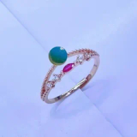 【勝弘珠寶】多明尼加藍珀小巧精緻戒指-5mm