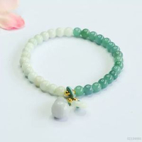 天然A貨翡翠手串玉石漸變平安扣手鍊珠寶