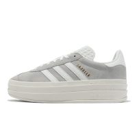 adidas 休閒鞋 Gazelle Bold W 女鞋 灰 白 厚底 增高 拼接中底 三葉草 愛迪達 HQ6893