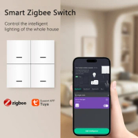 Tuya ZigBee Scene Switch 4 Push Button Smart Switch Wireless Automation Scenario Controller Smart Life APP Control Smart Home