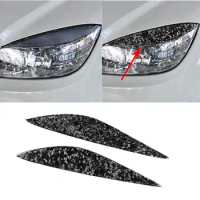 Forged Carbon Front Lamp Eyebrow Headlight Covers for Benz W204 C180 C200 C260 C300 C350 2008-2011 Car Styling