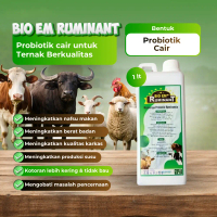 Probiotik Penggemuk Sapi Babi Kambing - BIO EM+ 1L Ruminant - Tingkatkan Kecernaan Pakan & Kesehatan