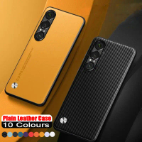 เคสสำหรับ Sony Xperia 1 VII, ฝาครอบหนัง PU คาร์บอนไฟเบอร์, สำหรับ Sony Xperia 1 V, 10 IV, 5 V, เคสกร