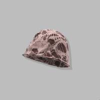 Topi Banie Kupluk Bucket Hat Fashion Sobek Rusak Punk Retro Wanita - Cokelat