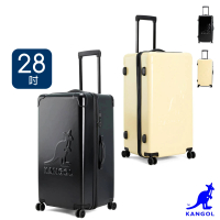 預購 KANGOL 英國袋鼠 360度靜音輪加厚運動旅行28吋胖胖行李箱-共2色