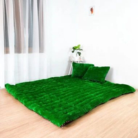 SKY - Kasur Lantai Karpet Bulu Gender Bonus 2 Bantal 130x180 cm Hijau
