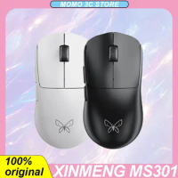 Xinmeng MS301 Butterfly Mouse Wireless Bluetooth Three Mode 2.4G PAW3395 Lightweight 48g Ergonomics 