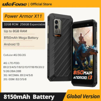 Ulefone Power Armor X11 Rugged Phone 8150 mAh 8GB RAM 32GB ROM Waterproof Smartphone NFC 2.4G/5G WiFi Mobile Phones Global