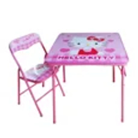 VINTAGE ชุดโต๊ะเ+เก้าอี้ HELLO KITTY ขนาด 61x61x51 ซม.