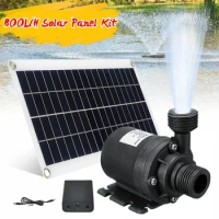 800L/H Solar Panel Kit Brushless Solar Water Pump Solar Cell Photovoltaic Panel Fountain Water Pump 