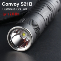 Convoy S21B Flashlight Luminus SST40 Led Inside S2 Plus 21700 Version Torch Flash Light Portable Linterna Camping Hiking Latarka