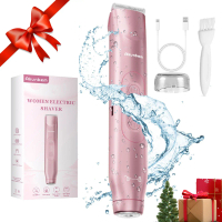 Akunbem Bikini Trimmer for Women, Electric Shaver and Razor Rechargeable 2-in-1 Body and Facial Epil