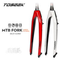 TOSEEK Carbon Fork MTB Tapered Fit Disc Brake1-1/2 And 28.6mm For Bicycle mtb Fork 29 Full Carbon Fiber Mountain Bike Fork