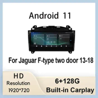 Android 11 6+128G Car Radio Multimedia GPS Navigation Head-Up Display Stereo Receiver Screen Monitor for Jaguar F-type 2-door