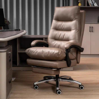 Modern Nordic Office Chair Boss Luxury Leisure Recliner Elastic Armrest Comfort Office Chair Swivel Roller Cadeiras Furniture