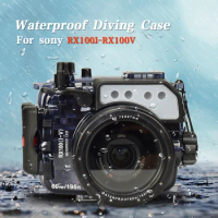Seafrogs For Sony RX100 I II III IV V Digital Camera Diving Case Underwater Housing 60/m195ft Waterproof Cover Watertight Bag