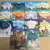 14 Books/Set Usborne English Reader Level 1-3 Graded Reading Point-reading Editions Children's Picture Book Comic Book Libro
