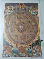 西藏像 唐卡刺繡 絲綢繡 佛堂客廳裝飾畫 尼泊爾 唐卡掛畫 壇城