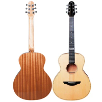 36 Inch Acoustic Guitar 6 Strings Folk Guitar Guitarra 20 Frets Sapele Spruce Guitar for Beginners Adults Stringed Instrument