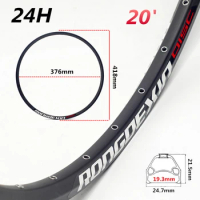 20 Inch Mountain Bike Wheel Rim 24/28/32/36 Hole Double Disc Wheel Rim FV/AV Gas Nozzle Aluminum Alloy Accessories