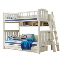 Solid Wood Bunk Bed Wooden Bed Bunk Bed Bunk Bed Height-Adjustable Bed Children's Bed
