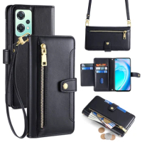 Skin-friendly Leather Wallet Case for Oneplus Nord 3 CE 3 ACE 2 2V Lite N300 N200 SE Pro Flip Cover Crossbody Case with Lanyard