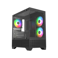 【BHC 秉鑫電腦】350(黑色/ARGB風扇x3/僅支援6孔M-ATX)