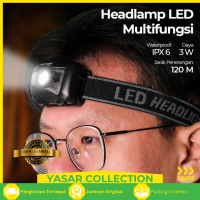 Lampu Kepala Flashlight USB with Motion Sensor Headlamp Mini LED Cree Super terang 3W AAA Baterai Wa