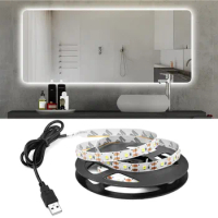 5V USB LED Strip Light Mirror Bathroom Vanity Lighting Dressing Table Mirror Led Light Flexible Cabinet TV Backlight Kitchen Lam