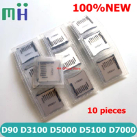 100%NEW 10pcs For Nikon D90 D3100 D5000 D5100 D7000 SD Memory Card Reader Connector Slot Holder Camera Replacement Repair Part