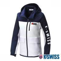 K-SWISS RT Windbreaker防風外套-女-粉紫/黑/白