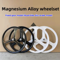 700c Integrated Bicycle Wheel MTB Road Bike Magnesium Alloy Single Speed Cycling Wheel Rim Rotary Freewheel Disc Brake Wheelset