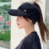 【Acorn 橡果】新款毛絨空頂帽棒球帽鴨舌帽遮陽帽1761(黑色)