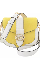 Coach Coach Georgie Saddle Bag In Colorblock - Yellow/White