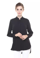 RINA NICHIE COUTURE Eva Suit Shirt Top Office Wear in Black