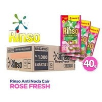 Rinso Anti Noda Deterjen Cair Konsentrat Rose Fresh (1 dus/112 sachet)