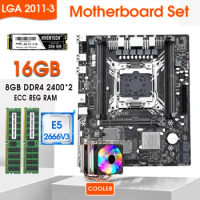 X99 Motherboard Kit with Xeon E5 2666V3 LGA2011-3 CPU 2pcs X 8GB = 16GB 2400MHz DDR4 RAM Memory 256GB NVME M.2 SSD COOLER