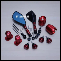 AKSESORIS SPION NMAX VARIASI SEPAKET 6 ITEM - Merah