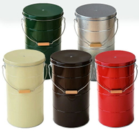 日本代購 OBAKETSU 日本製 米桶 10kg 裝米桶 儲米桶 儲米箱 密封 鐵桶 鋼桶 附量米杯 夾層可放防蟲劑