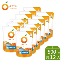 橘子工坊 蔬果碗盤洗碗精補充包-去油淨味 500ml x 12包/箱