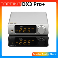 Topping DX3 Pro+ Hi-Res DAC&amp; Headphone amp ES9038Q2M DSD512 PCM768kHz QCC5125 Support Bluetooth/USB/OPT/COAX input