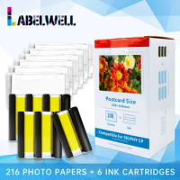 Labelwell KP-108IN Ink Paper Set Suit for Canon Selphy Compact Photo Printer CP1200 CP1300 CP910 900 KP 108IN KP-36IN Cartridge