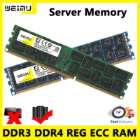 DDR3 DDR4 Server Memory Ram 4GB 8GB 16GB 32GB REG ECC PC4 1.2V 17000 19200 21300 PC3 1.5V 1066 1333 1600Mhz X58 X79 Motherboard