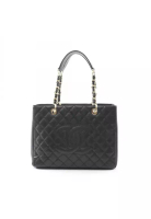 Chanel Pre-Loved Chanel matelasse grand shopping GST chain shoulder bag chain tote bag Caviar skin b