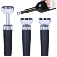Christmas Wine Bottle Stopper Air Pump Wine Preserver Vacuum Sealed Saver Bottle Stopper Wine Accessories Bar Tools for New Year