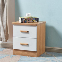 臥室床頭櫃實木收納現代簡約柚木色床邊儲物小櫃經濟型40邊櫃整裝