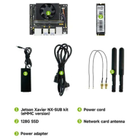 For Jetson Xavier NX AI Development Board Kit+8GB Core Board+Cooling Fan+Network Card+128G SSD+USB Cable+Power US Plug