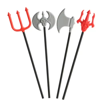 Halloween Plastic Weapons Ghost Festival Red Trident Ax Props