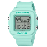 CASIO卡西歐 BABY-G 俏皮趣味 薄荷綠 數位電子錶款 BGD-10-3_39mm