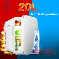 Cool and Heat Multifunction Mini Fridge Portable Car 12 V 20L Auto Travel Refrigerator Quality ABS Home Cooler Freezer Warmer